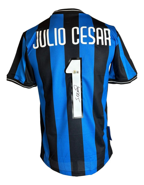 Julio Cesar Signed Inter Milan Nike 2010 Champions League Soccer Jersey BAS