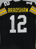 Steelers Hall of Famer TERRY BRADSHAW Signed Custom Replica Blck Jersey AUTO BAS