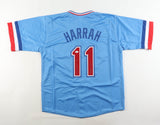 Toby Harrah Signed Texas Rangers Powder Blue Home Jersey (JSA COA) 4xAll Star 3B