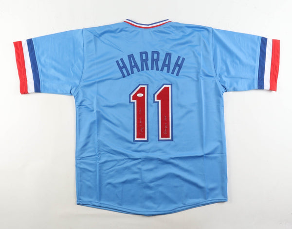 Toby Harrah Signed Texas Rangers Powder Blue Home Jersey (JSA COA) 4xAll Star 3B