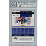 Ray Lewis Autographed/Signed 2011 Score #26 Trading Card Beckett 52970