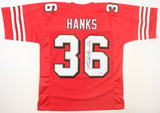 Merton Hanks Signed Francisco 49ers Jersey (PSA) Super Bowl XXIX Champion D.B.