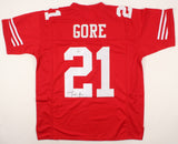 Frank Gore Signed San Francisco 49ers Red Jersey (Beckett COA) 5xPro Bowl R.B.