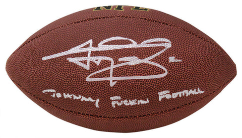 Johnny Manziel Signed Wilson Super Grip NFL Football w/Johnny Football -(SS COA)