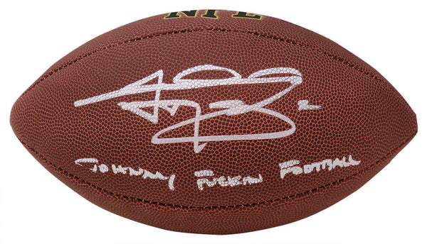 Johnny Manziel Signed Wilson Super Grip NFL Football w/Johnny Football -(SS COA)