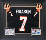 Boomer Esiason Authentic Signed Black Pro Style Framed Jersey BAS Witnessed