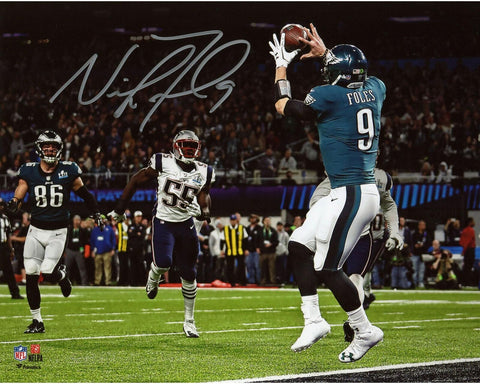 Nick Foles Eagles Super Bowl LII Champs Signed 8x10 Catching Touchdown Photo