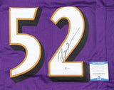 Ray Lewis Signed Baltimore Raven Career Stat Jersey (Beckett COA) 13xPro Bowl LB