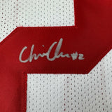 Autographed/Signed Chris Olave Ohio State White College Football Jersey JSA COA