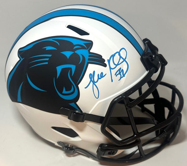 Panthers LUKE KUECHLY Signed Full Size LUNAR Replica Speed Helmet AUTO - BAS