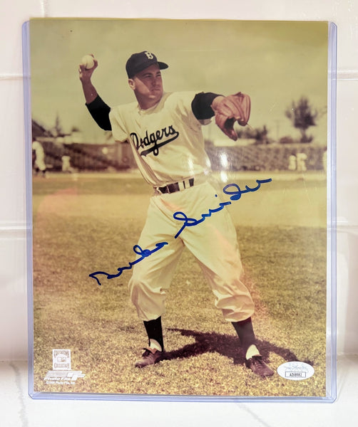 Duke Snider Autographed 8x10 Photo -- Brooklyn/LA Dodgers | JSA COA