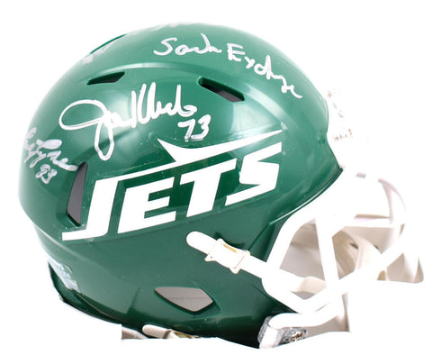 New York Sack Exchange Autographed New York Jets Speed Mini Helmet - JSA W