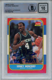 Sidney Moncrief Signed 1986-87 Fleer #75 Rookie Card Beckett 10 Slab 42936
