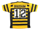 Terry Bradshaw Pittsburgh Signed Bumblebee Football Jersey SB XII-XIV MVP BAS