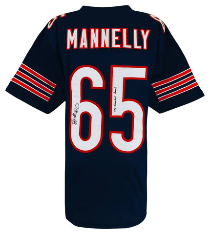 Patrick Mannelly Signed Navy Custom Football Jersey w/100 Greatest Bears -SS COA