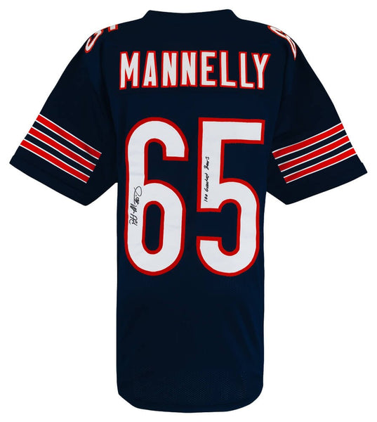 Patrick Mannelly Signed Navy Custom Football Jersey w/100 Greatest Bears -SS COA