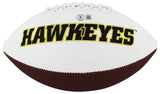 Iowa T.J. Hockenson Authentic Signed White Panel Logo Football BAS Witnessed