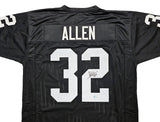 OAKLAND RAIDERS MARCUS ALLEN AUTOGRAPHED BLACK JERSEY BECKETT BAS WITNESS 215325