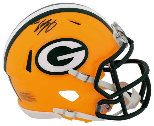 Eddie Lacy Signed Green Bay Packers Riddell Speed Mini Helmet - (SCHWARTZ COA)