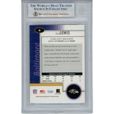 Ray Lewis Autographed 2002 Leaf Certified #6 Trading Card Slab Beckett 53490