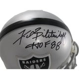 Fred Biletnikoff Signed Oakland Raiders VSR4 Auth Mini Helmet HOF BAS 44243
