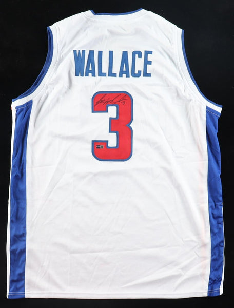Ben Wallace Signed Detroit Pistons Jersey (Steiner) 2004 NBA Champion / Center