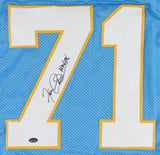 Fred Dean HOF Signed/Inscribed Chargers Blue Football Jersey Schwartz 156160