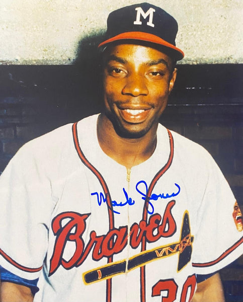 Milwaukee Braves MACK JONES Signed 8x10 Photo #1 AUTO