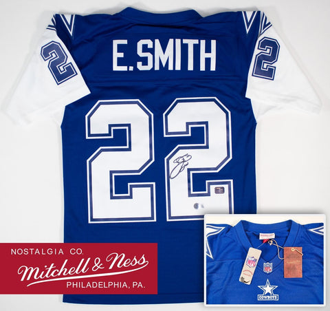 Emmitt Smith Signed Dallas Cowboys Mitchell & Ness Throwback NFL Legacy Jersey
