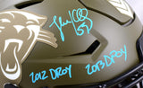 Luke Kuechly Signed Panthers F/S Salute to Service Speed Flex w/2 insc.-BAW Holo