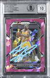 Lakers Shaquille O'Neal Signed 2022 Panini Prizm PI #297 Card Auto 10! BAS Slab