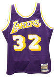 Magic Johnson Signed Authentic Los Angeles Lakers M&N Jersey Beckett 40840