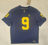 JJ MCCARTHY SIGNED MICHIGAN WOLVERINES NIKE JORDAN SCREENPRINT JERSEY BECKETT QR