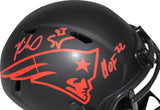 Richard Seymour Signed New England Patriots Eclipse Mini Helmet Beckett 40707