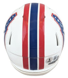 Oilers Warren Moon "HOF 06" Signed 1975-80 TB Speed Mini Helmet BAS Witnessed