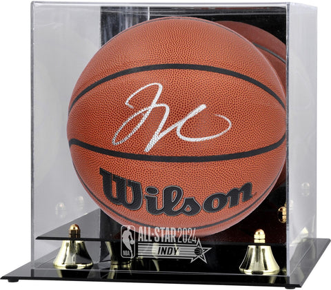 Jayston Tatum Celtics Signed Wilson Indoor/Outdoor Ball w/ASG Logo Display Case
