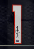 Mike Shanahan Signed Denver Broncos Framed Blue NFL Jersey