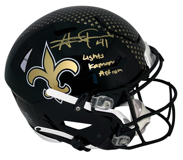 ALVIN KAMARA SIGNED NEW ORLEANS 2022 BLACK AUTHENTIC SPEEDFLEX HELMET – Super Sports Center ALVIN KAMARA SIGNED NEW ORLEANS 2022 BLACK AUTHENTIC SPEEDFLEX HELMET – Super Sports Center