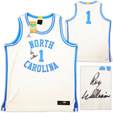 UNC ROY WILLIAMS AUTOGRAPHED WHITE NIKE JORDAN LIMITED JERSEY XL BECKETT 212157
