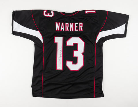 Kurt Warner Signed Arizona Cardinals Black Jersey (JSA COA) Super Bowl XLIII Q.B