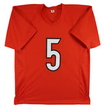 Tee Higgins Authentic Signed Orange Pro Style Jersey Autographed BAS Witnessed 2