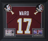 Florida State Charlie Ward 93 Heisman Signed Maroon Pro Style Framed Jersey BAS