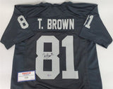 Tim Brown Signed Oakland Raiders Jersey (TriStar Hologram) All Pro Wide Receiver