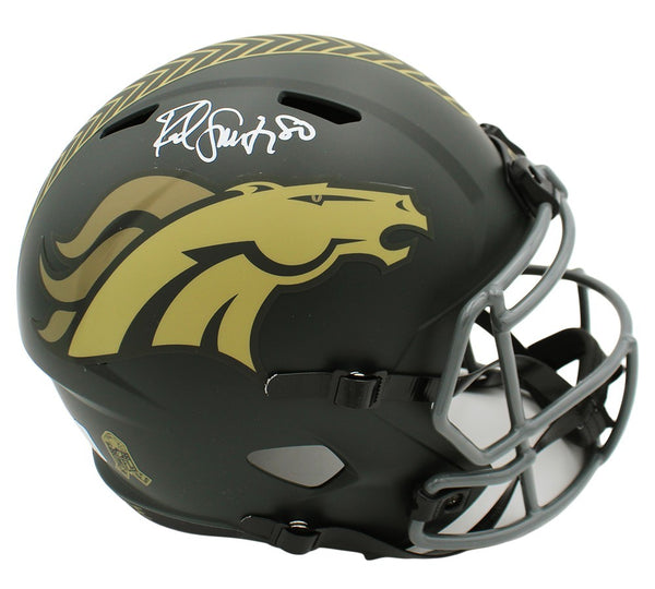 Rod Smith Signed Denver Broncos Speed Salute to Service 4 Full Size NFL Helmet