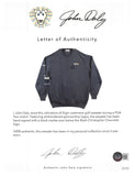 John Daly Signed Match Worn Blue Johnstons of Elgin Cashmere Sweater BAS