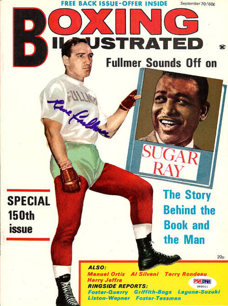 Gene Fullmer Autographed Boxing Illustrated Magazine Cover PSA/DNA #S49011