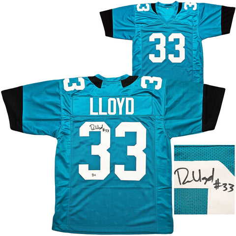 JACKSONVILLE JAGUARS DEVIN LLOYD AUTOGRAPHED TEAL JERSEY BECKETT WITNESS 215006