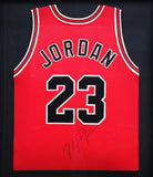 Bulls Michael Jordan Autographed Framed Authentic Jersey PSA/DNA & Beckett