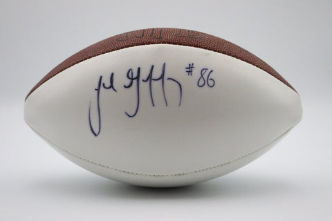 Jabar Gaffney Autographed Football -- New England Patriots