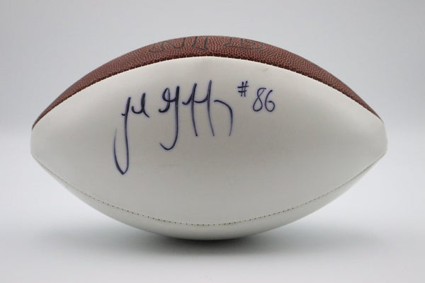 Jabar Gaffney Autographed Football -- New England Patriots